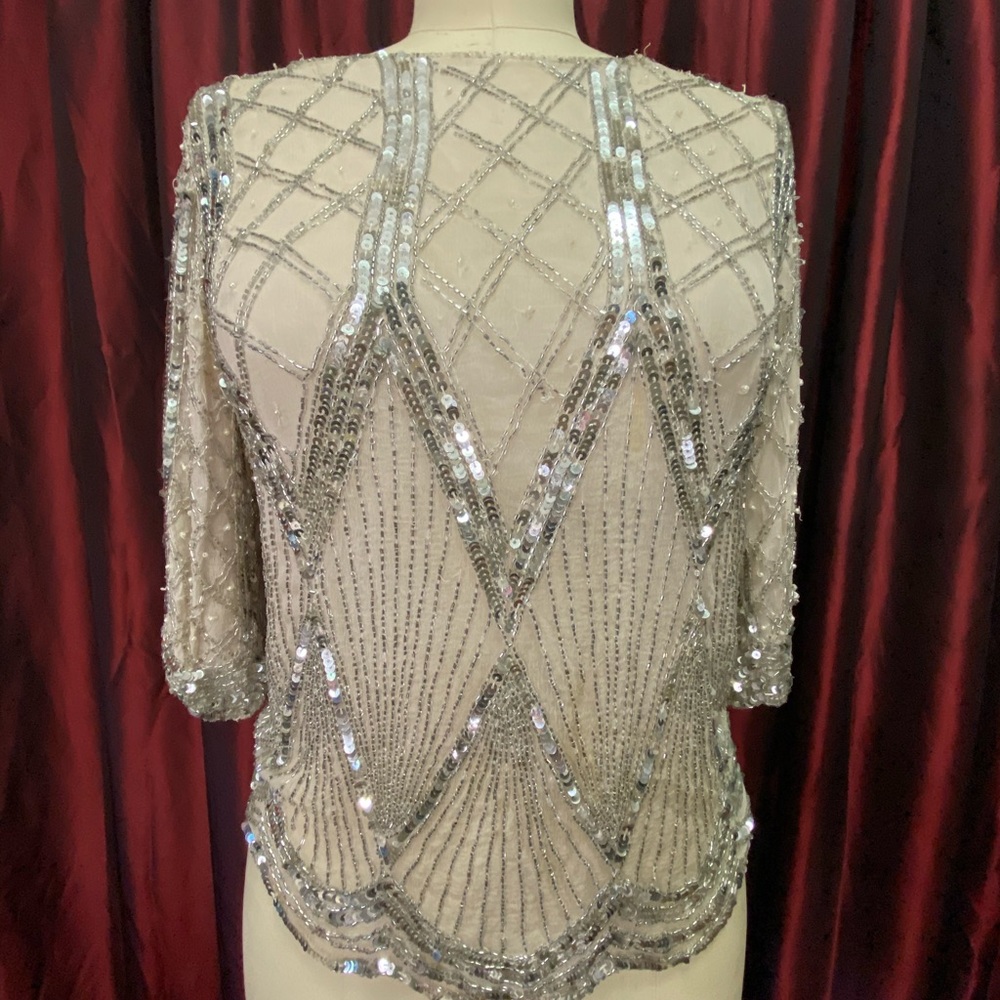 VINTAGE beaded and sequins blouse